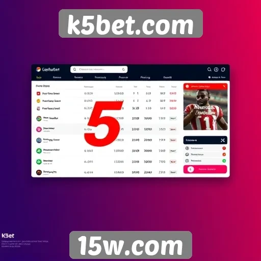 Análise da interface do site k5bet